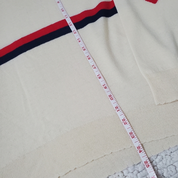 NWOT Sundry Stripes Heart Crewneck Sweater Wool-Cashmere Blend Size M - Picture 13 of 16